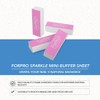 ForPro Professional Collection Sparkle Mini Buffer Sheet, Pre-Cut, Double-Sided Manicure
