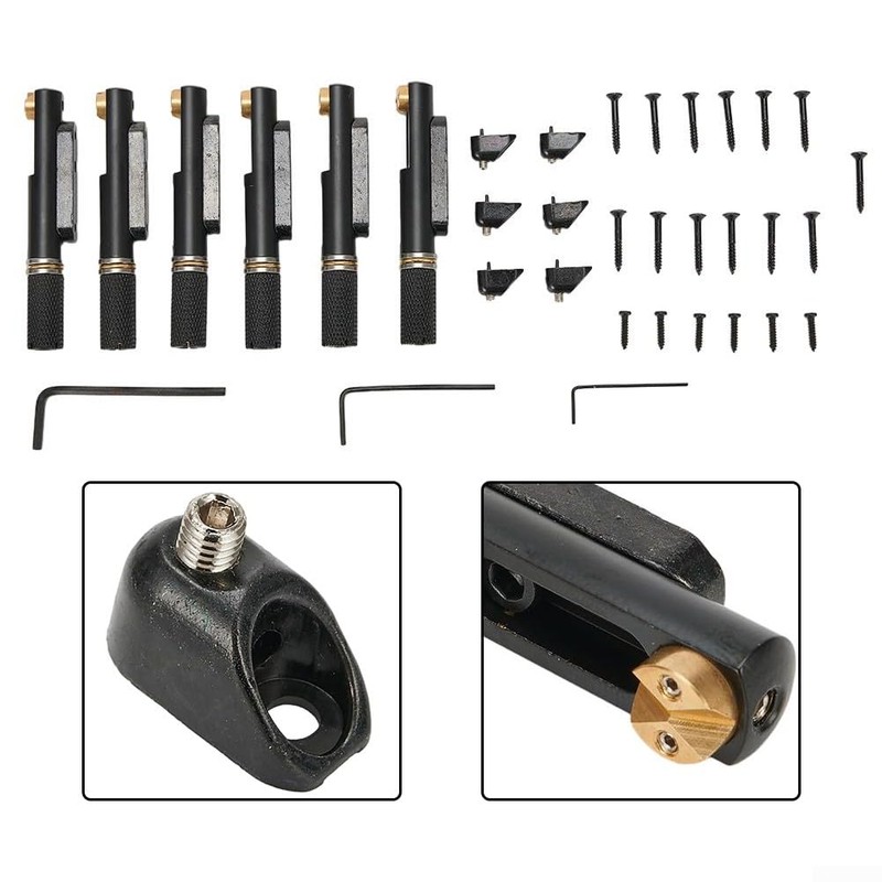 Headless Guitar Bridge, 6 Strings Headless Guitar Bridge Replacement Accessory,