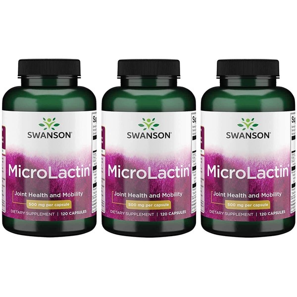 Swanson Microlactin 500 Milligrams 120 Capsules (3 Pack)