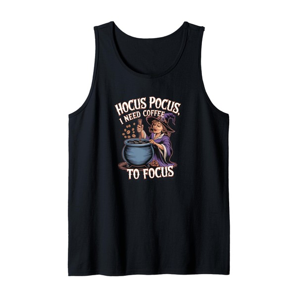 Hocus Pocus I Need Coffee to Focus Funny Witch Caffeine