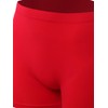 Solid Seamless Fitted Lightweight Yoga Shorts Red ML