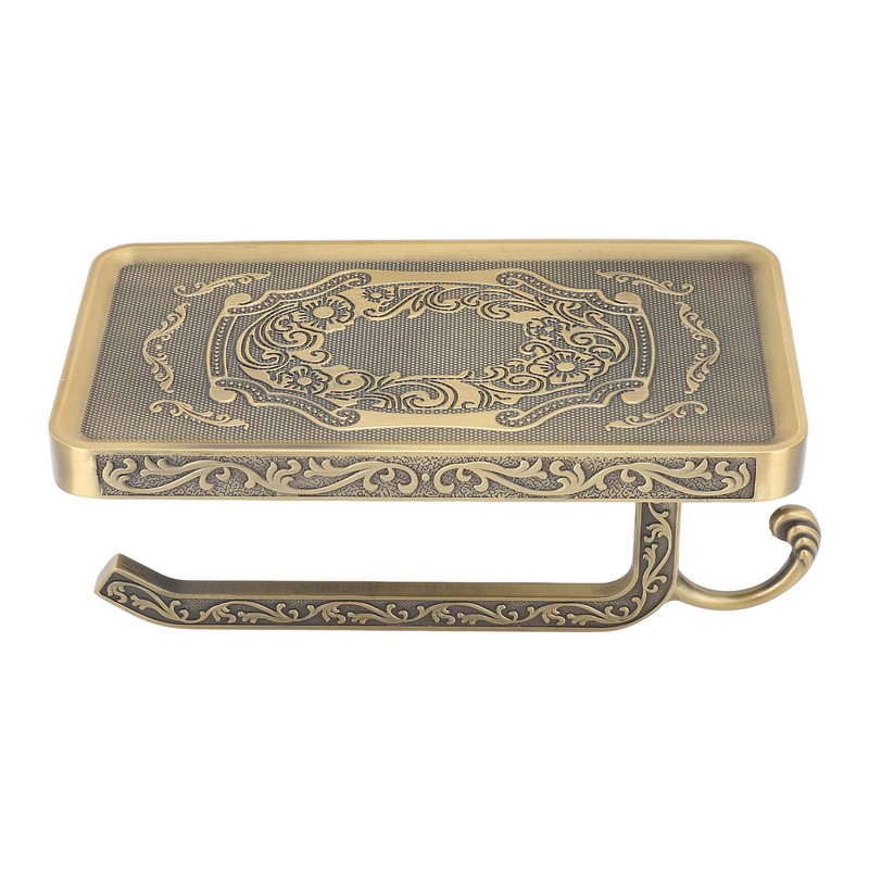 Toilet Paper Holder Multipurpose Retro Elegant Zinc Alloy Double Layer