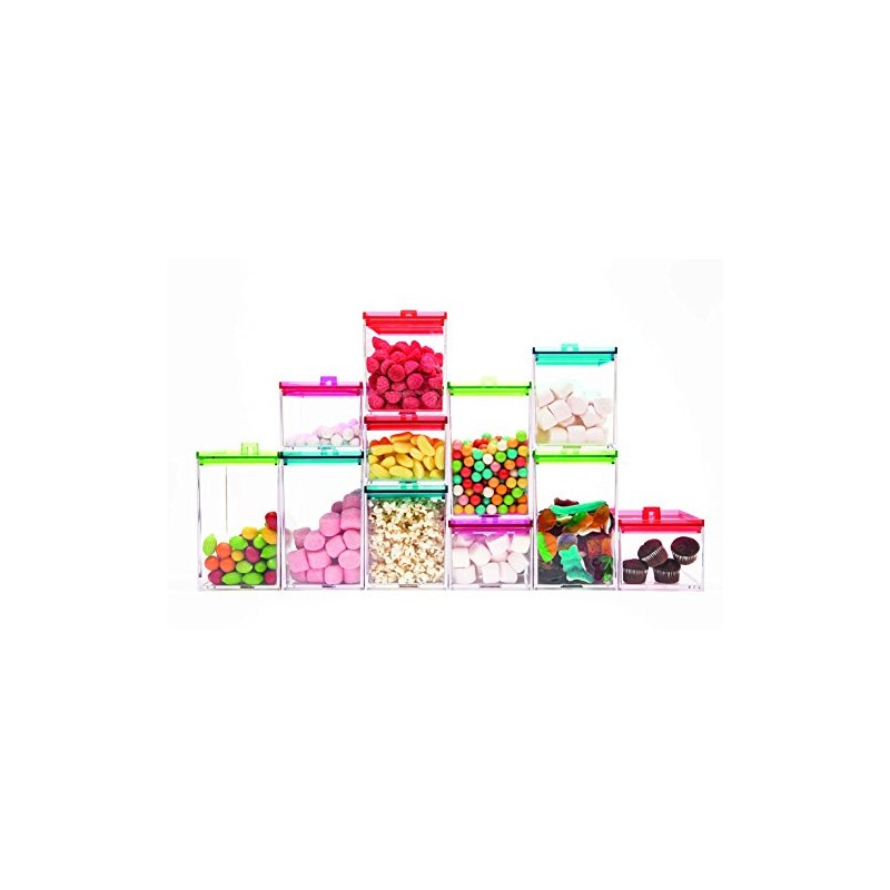 Zak Designs "Meeme Storage Container, Transparent/Green, Medium, 1.4 Litre