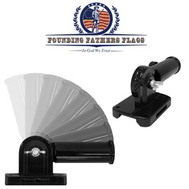 Black Flag Pole Mounting Bracket - Adjustable
