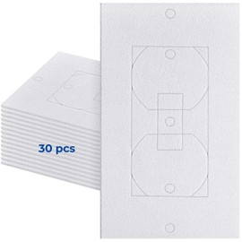 Wall Insulation Outlet Insulators Draft Sealers, 30 Pack Electrical Outlet Insulation Pads, EVA Foam Gasket for Wall, Light, Switch Socket Cover Compatible with Duplex Toggle Rocker (30Pack White)