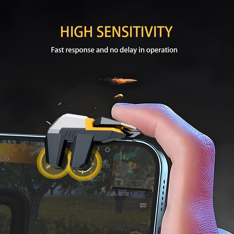 GOFOYO Mobile Game Controller Trigger,6 Finger Game Trigger Gamepad Large