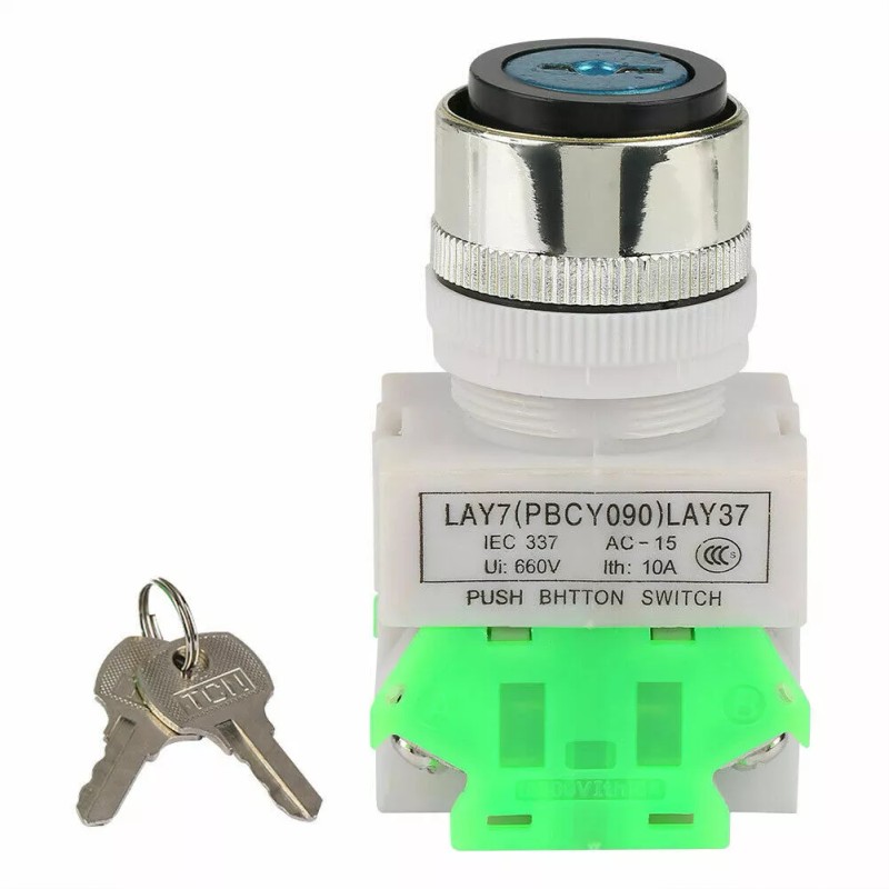 Eshippers 22MM On/Off Locking Key Switch Security Lock Heavy Duty