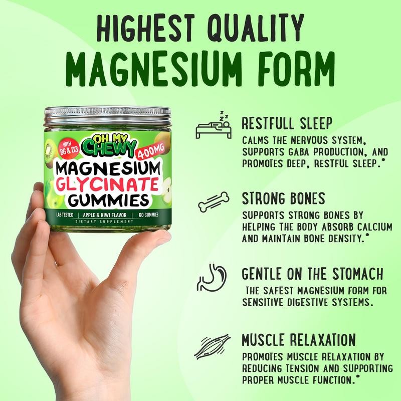 OH MY CHEWY Magnesium + D3K2 Gummies Bundle – 2