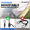 48 Inch Adjustable Carabiner Bungee Cords with Hooks, Easy to
