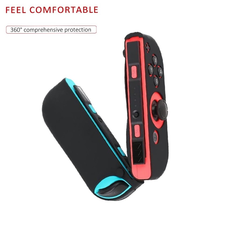 Peziang Switch Controller Skin, Anti-Slip Silicone Grips Covers Soft Ultra-Thin