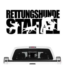 siviwonder Rettungshundestaffel Dog Sport Car Sticker Dog Foil Mantrailing Search Dogs Colour Black Size 45 cm