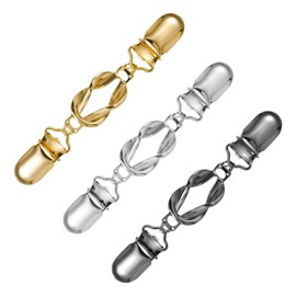 Bewudy Pack of 3 Vintage Cardigan Clips, Pullover Clips, Women's Elegant Dresses Clip Tailier Cardigan Clips, Decorative Clothes Clips for Scarves, Shirts, Cloths, Jacket