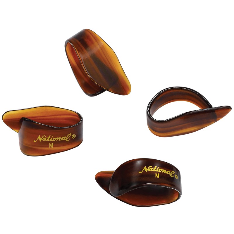 D'Addario National Celluloid Thumb Picks, Medium Tortoiseshell - Pack of