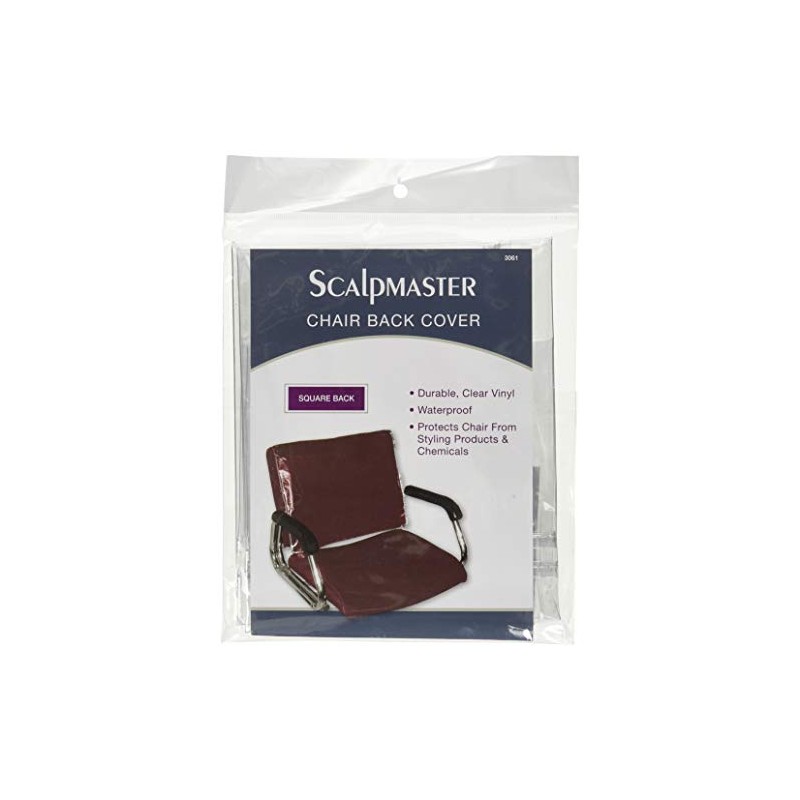 Scalpmaster Square Chair Back Cover, Transparent Vinyl (3061)