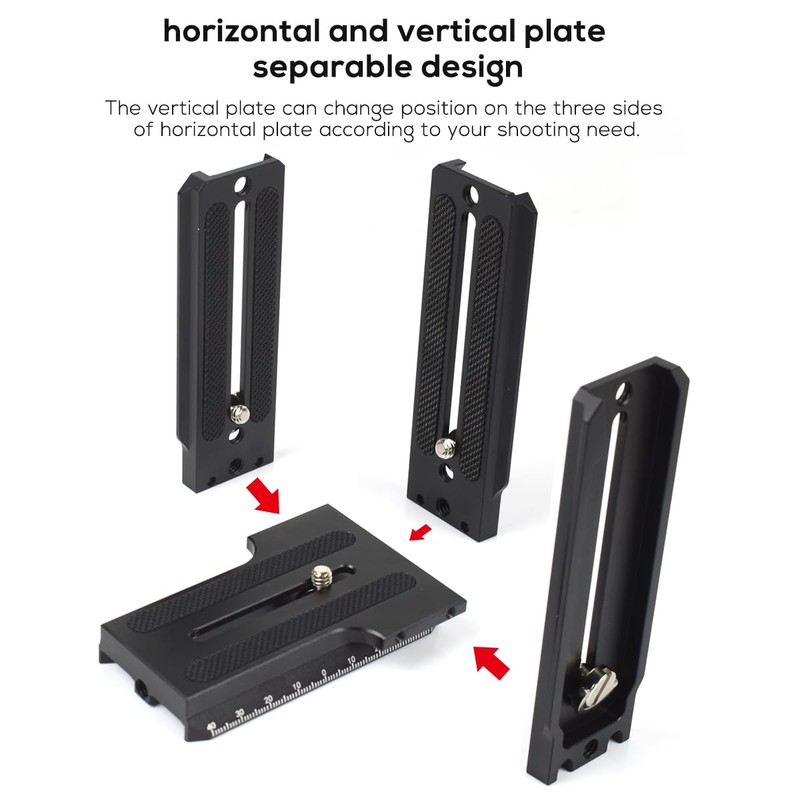 EaxanPic Aluminum L Bracket Vertical Horizontal Switching Quick Release Plate