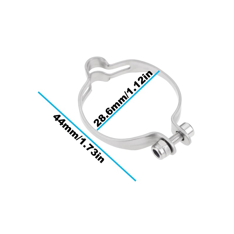 YINETTECH 2Pcs 28.6mm Bicycle Cable Clamp Stainless Steel Wire Fixed