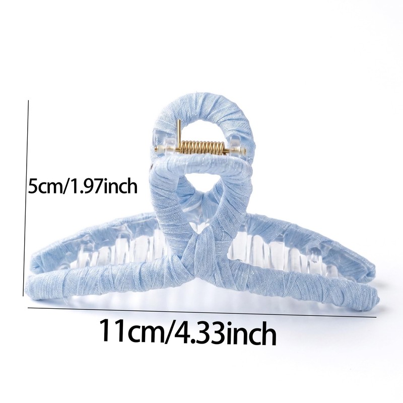 4Pcs Fabric Wrapped Hair Claw Clips for Women, Large Non-Slip
