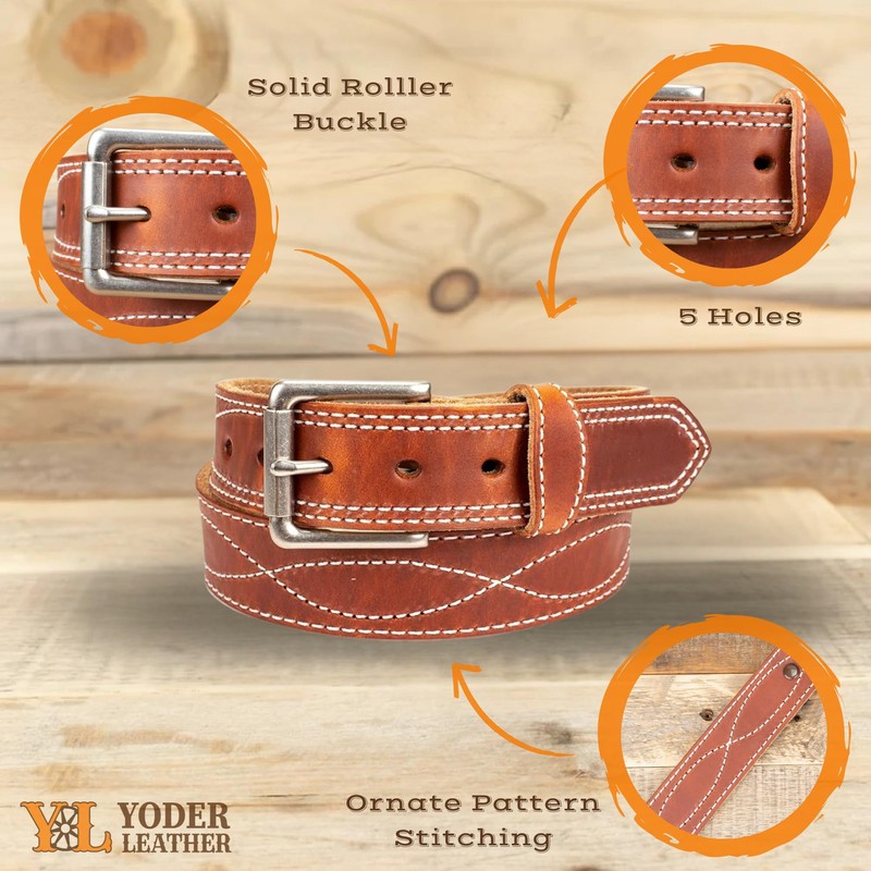 Amish Made Western Leather Tool Belt (50, Waxed Brown)