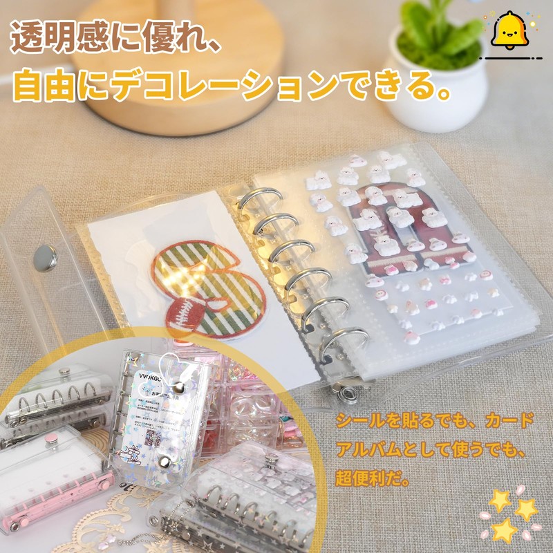 VVOKGO A6 Size Sticker Book for Girls 6 Holes Binder