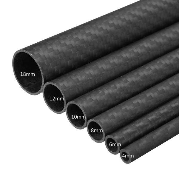 Horlirty 3K Carbon Fiber Tube Glossy Wrapped Inner Diameter =