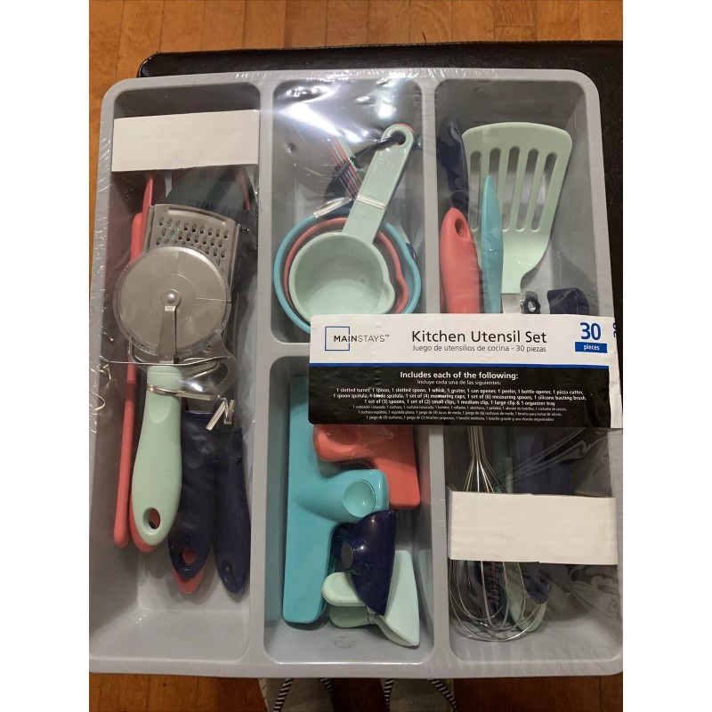 Kitchen Mainstays Kitchen Utensil Set - 30 Pieces