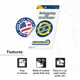 Desert Cactus University of Rochester Stickers YellowJackets UR Vinyl Decals Laptop Water Bottle Car Scrapbook Sheet (70s 4inch)