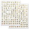 Alphabet Calligraphy English Letters【Aurora Gold】Nail Stickers Nail Art Self-Nail Decoration【2