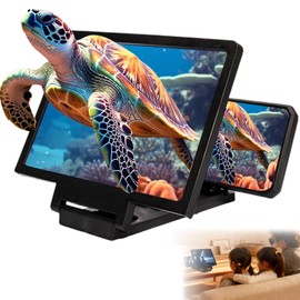 Screen Magnifier for Cell Phone,3D HD Big Screens Phone Magnifier,Foldable Phones Stand with Movie Screens Amplifier,Portable Mobile Phones Magnifier Projector for Movies,Compatible All Smartphones
