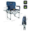 iClimb Heavy Duty Compact Camping Folding Mesh Chair with Side
