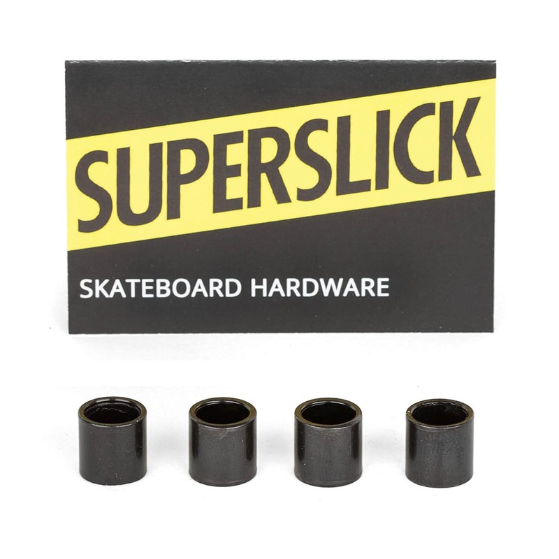 Superslick Spacer Set Black Skateboard Longboard Ball Bearing Spacer