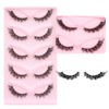 5 pairs Fluffy Wispy Cat Eye Lashes Wispy False Eyelashes