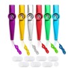 Fokmuaex 6 Metal Kazoo Musical Instruments with 36 Pieces Kazoo