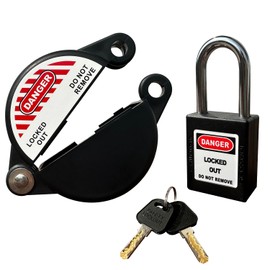 Ravct Outdoor Faucet Lock,Black Water Spigot Lock with 2 Keys,Hose Bib Applied to 1 to 2-1/2 Outside Faucet/Propane Tank Valve Handles,Prevent Water Theft