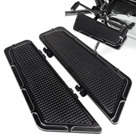 Unbranded Black Front Driver Floorboards Floor Foot Boards For Harley Electra Street Glide