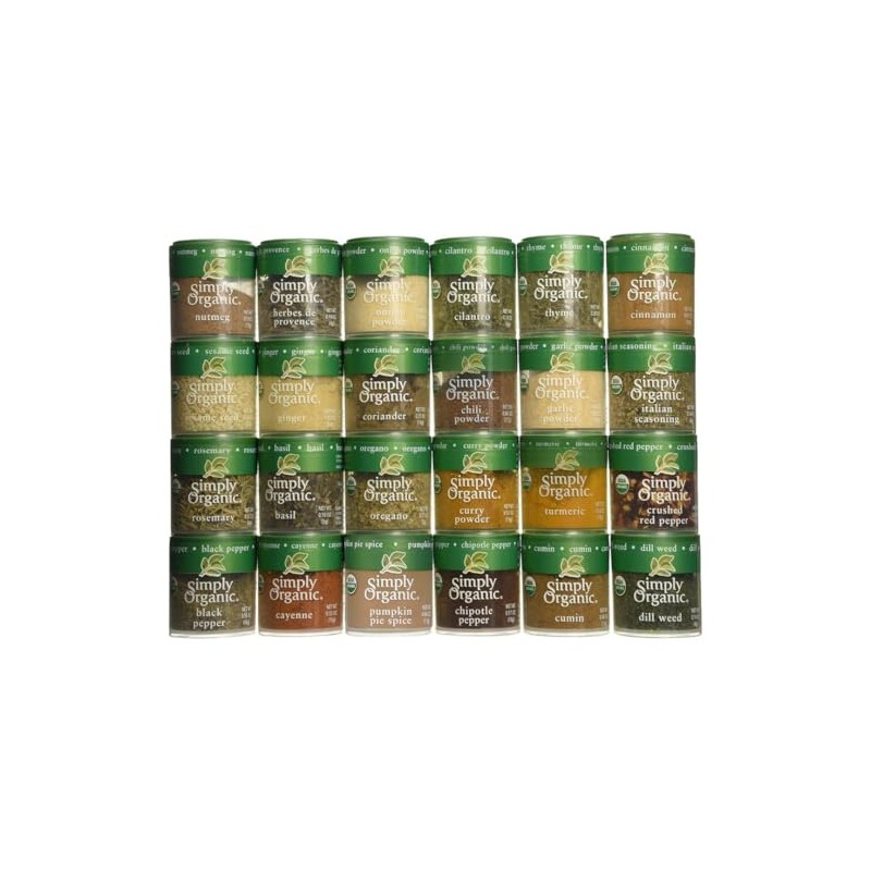 Simply Organic Spice Set Bundle with Pumpkin Pie Spice, Nutmeg,