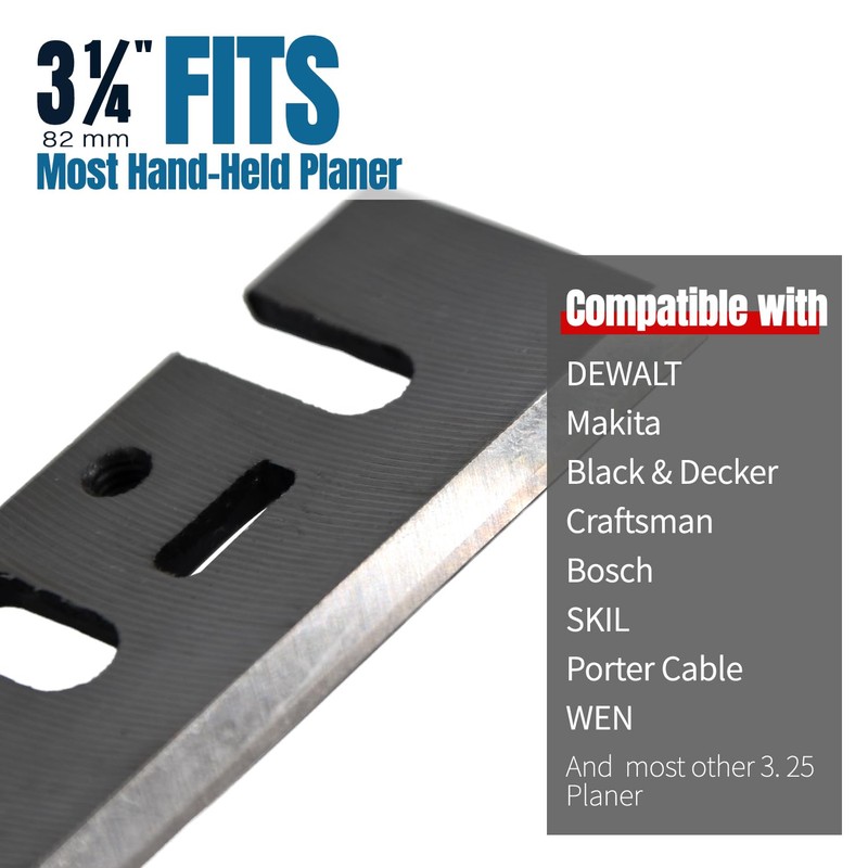 16 PCS Planer Blades 3-1/4 Inch Compatible with DeWalt DW680,