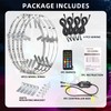Tavaray 4PCS 14" RGB LED Wheel Ring Lights with APP