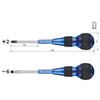 VESSEL 220-2PS-PBL Ball Grip Driver Premium Set of 2 (Blue)
