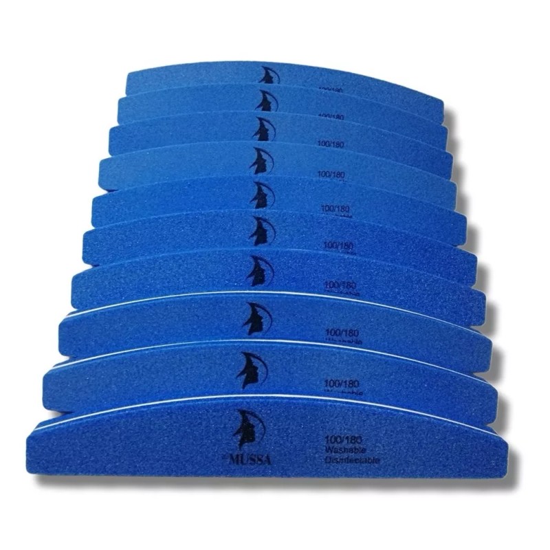 Mussa Paquete De 10 Limas Sponge 100/180 Mussa Para Uñas