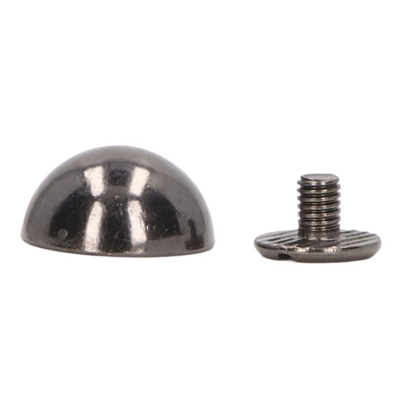 100 Sets Mushroom Rivets Round Head 10mm Electroplating Semicircle Alloy