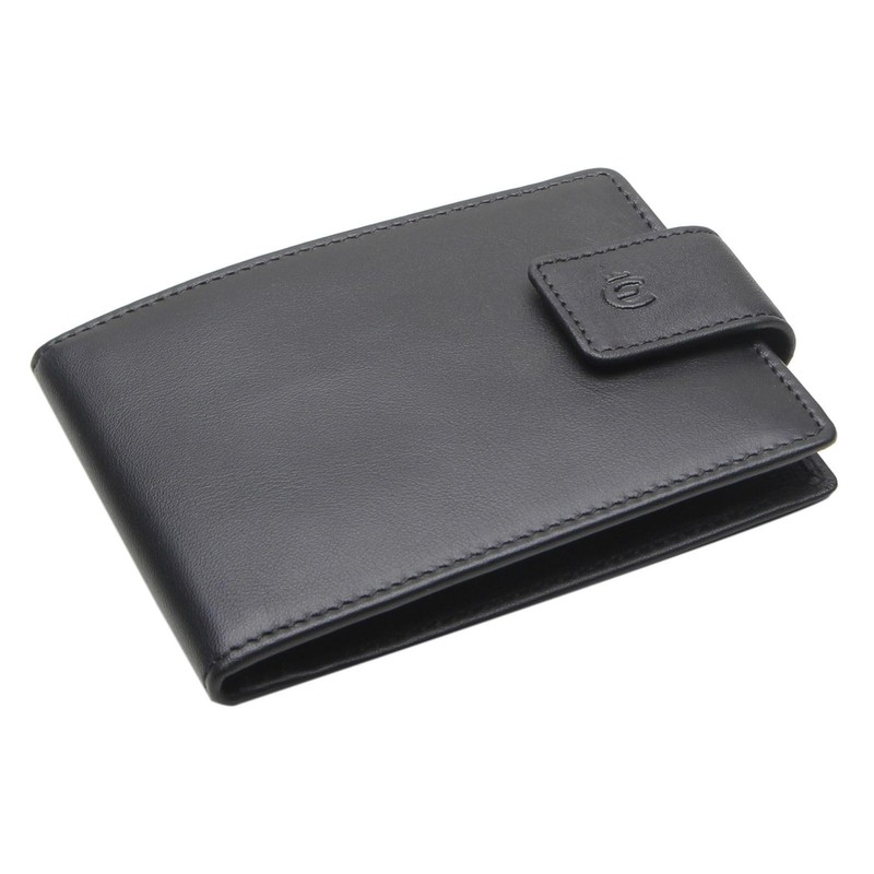 Esquire Logo Card Holder Leather 10,5 cm schwarz