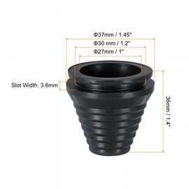sourcing map Rubber Grommet Mount Hole 30 mm Conical for Wire Protection of Thick Plate, Pack of 12