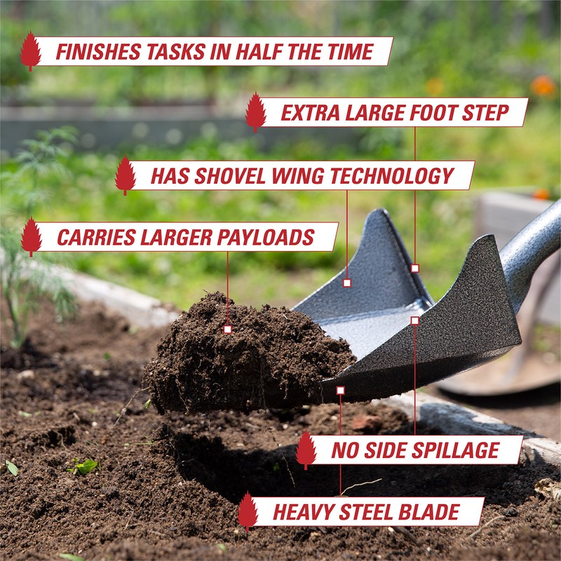 ROOT ASSASSIN One Shot Garden Shovel - 60" Straight Handle,