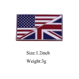 British and American Friendship Flag Brooch United Kingdom of Great Britain United States of America Union Jack Combination of British and American flags with Oil Drip Hard Enamel Pin Combination of Flags Shaped Badges Suitable for Hats Jackets Canvas Ba