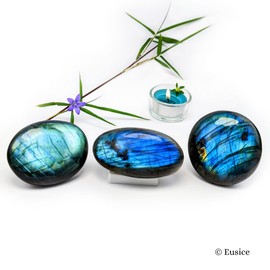 Eusice EUSICE - Labradorit Naturstein, Heilstein Entspannung und Anti-Stress, 100% Handarbeit & Handgefertigt, Ethischer & Hochwertiger Labradorit fr Wellness, Meditation, Yoga und Sammeln