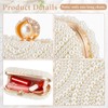 Xuhal Pearl Clutch Purse Women Evening Bag Beaded Handbag Artificial