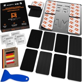 GENMAG® Velcro Number Plate Holder Motorcycle Scooter Moped Moped [Extra Strong & Universal] Motorcycle License Plate Holder Austria & Germany Number Plate Holder Frameless Motorcycle License Plate