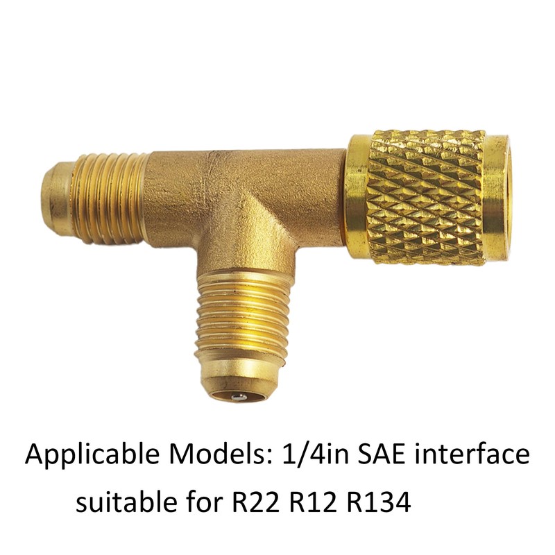 Quick Coupler Access Tee, 1/4 Inch SAE Valve Tee Adapter,