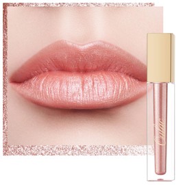 Oulac Lipstick Metallic Glitter 2-in-1 Lipstick & Eyeshadow Lipstick 8 Hours Hold Lightweight Lipain Highly Pigmented Smudge-proof Waterproof Lipstick Vegan Women Girls Makeup MD01