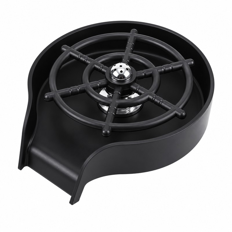 Glass Rinser for Kitchen Sink – Press-Activated Cup Washer with